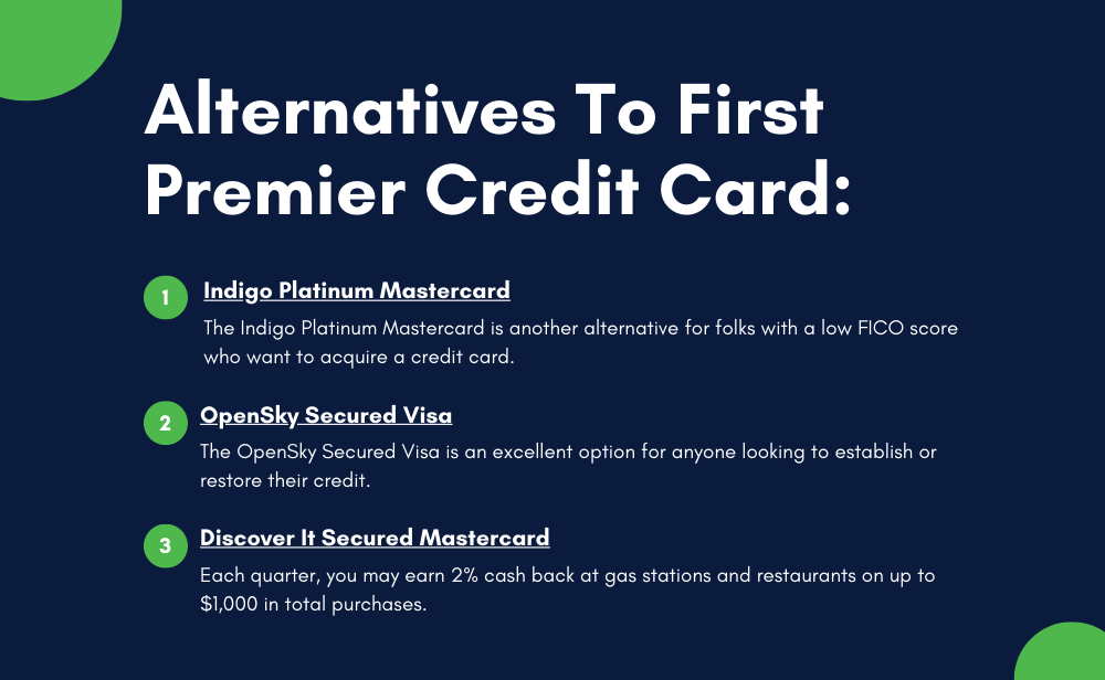 Alternatives To First Premier Credit Card