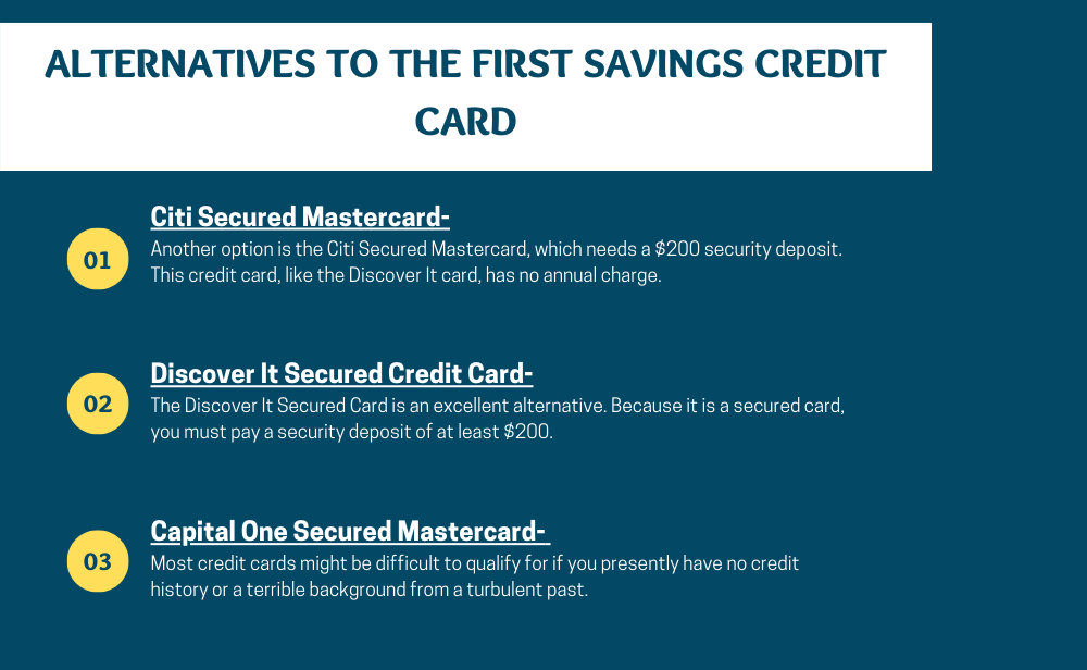 Alternatives To The First Savings Credit Card