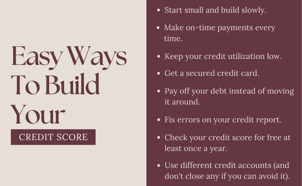 Easy Ways To Build Your Credit Score