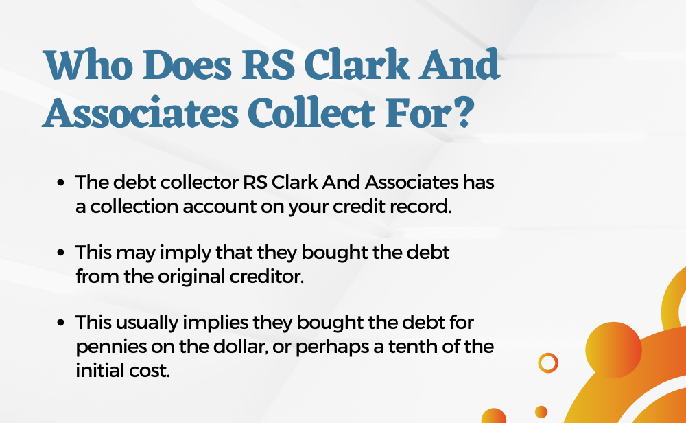 Who Does Rs Clark And Associates Collect For?