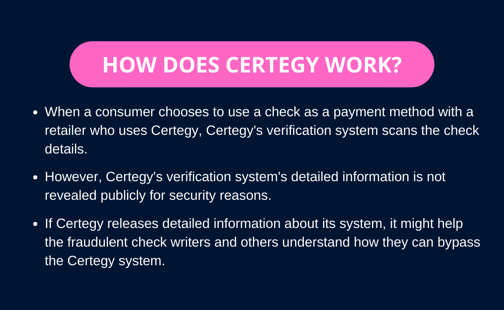 How Does Certegy Work?