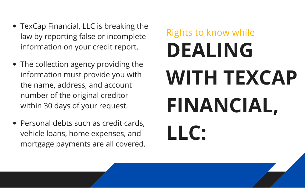 Rights To Know While Dealing With Texcap Financial, Llc: