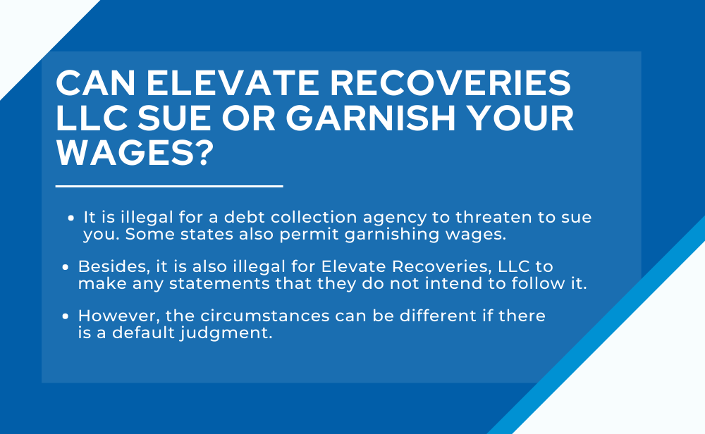 Can Elevate Recoveries Llc Sue Or Garnish Your Wages?